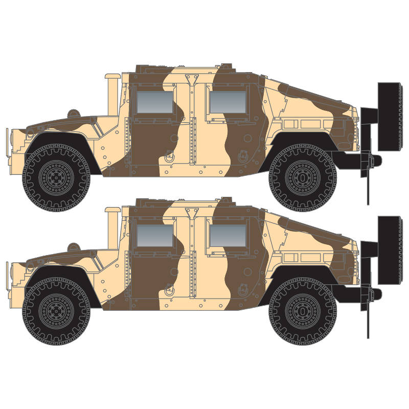 Camo Humvee® Vehicle 2-packs – Desert Camo | TexNrails.com