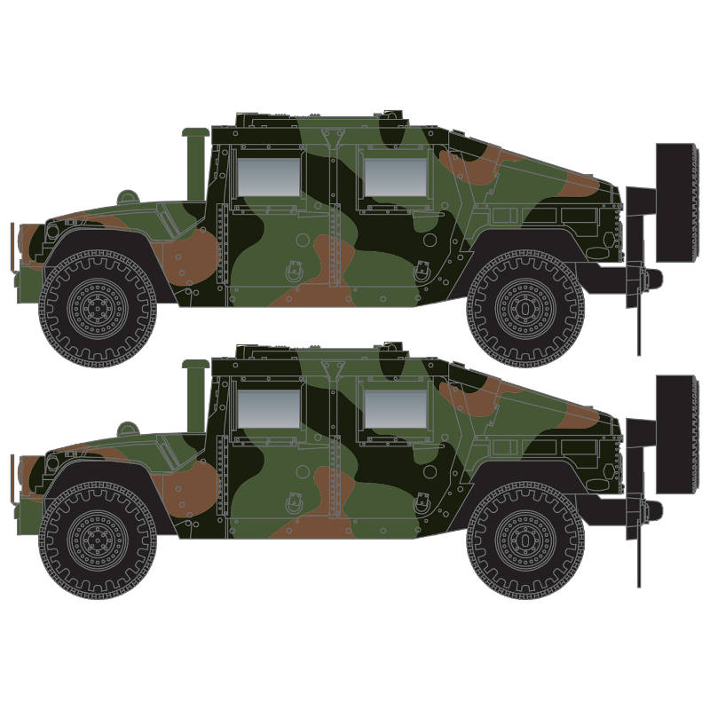 Camo Humvee® Vehicle 2-packs – Woodland Camo | TexNrails.com