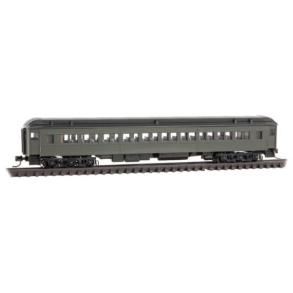 Undecorated 78’ Heavyweight Paired-Window Coach Car - Painted Dark Pullman Green