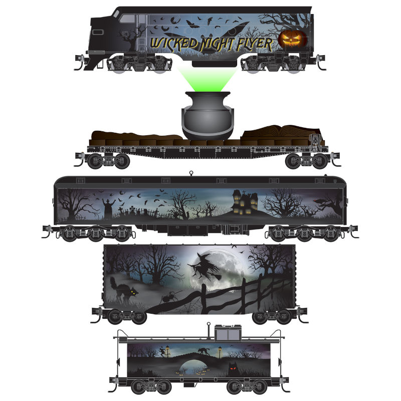 ‘Wicked Night Flyer’ Halloween Train Set