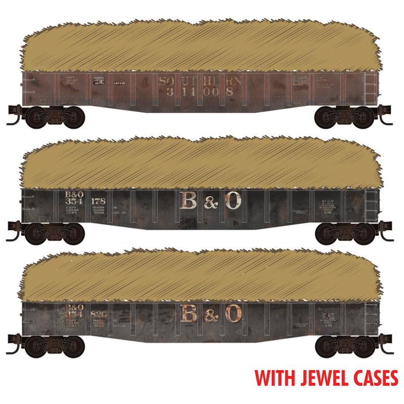 B&O® and Southern Weathered Gondola 3-Pack With Hay Load – Jewel Case ...