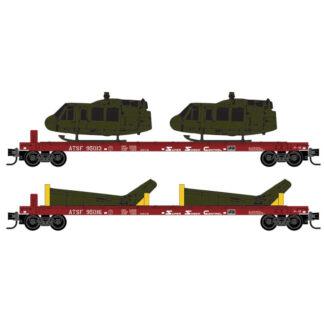 Atchison, Topeka and Santa Fe 2-Pack with Helicopter Load