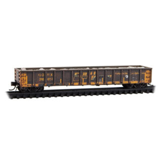 52'6" GREENVILLE 2494 MILL GONDOLA WEATHERED RAILGON