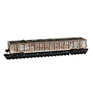 52'6" GREENVILLE 2494 MILL GONDOLA WEATHERED WISCONSIN CENTRAL #54135