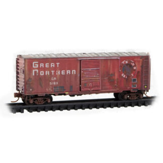 40' SINGLE DOOR BOX CAR WEATHERED GREAT NORTHERN #5169