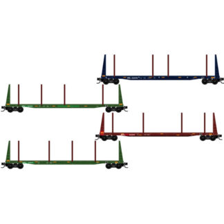 61' BULKHEAD FLAT CAR MONTANA RAIL LINK "EASTER EGG" 4-PACK #62009, #62201, #62204, #62217
