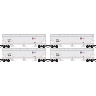 Union Pacific ex-SSW 4-Pack - ACF 3-Bay Covered Hopper, w/ Elongated Hatches